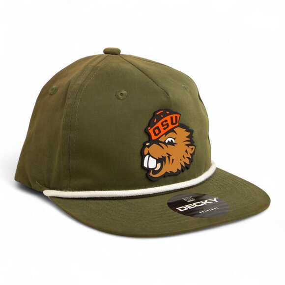 Oregon State Beavers Benny 3D Classic Rope Hat- Olive/ White - Picture 2 of 3